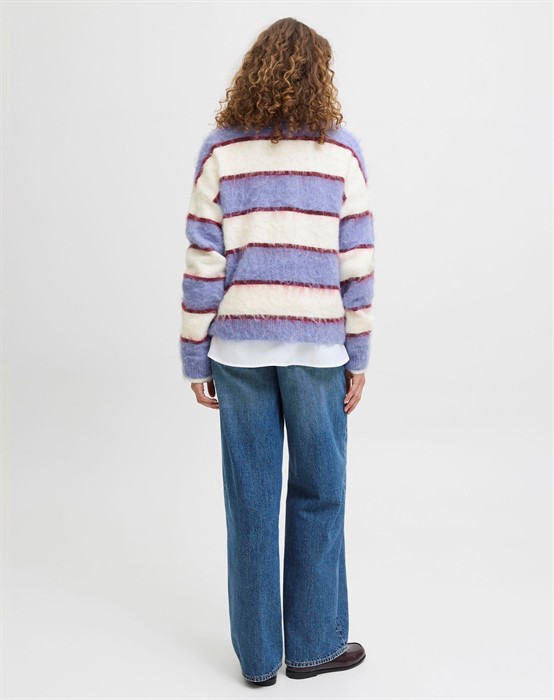 JXCalista Crew Neck Strik - Blue Ice/Vanilla